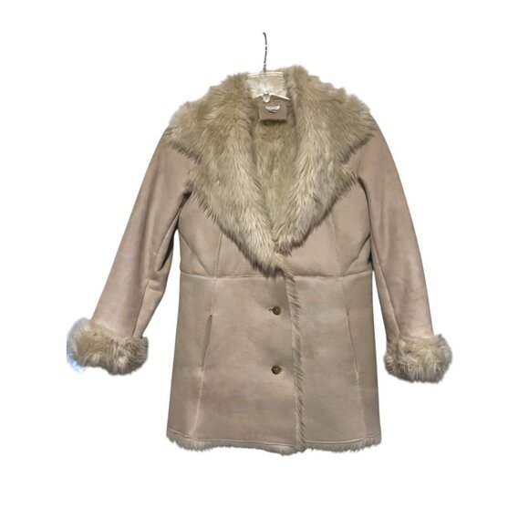 Y2K Cache Penny Lane Coat S Faux Fur Lined Faux Suede Microsuede Hippie Boho - Picture 1 of 11